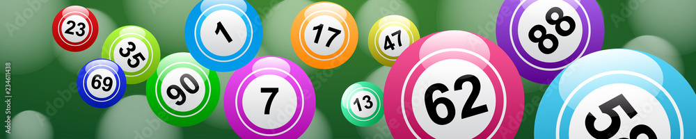 Bingo lottery, header background vector design, lucky balls and numbers of lotto Bingo lottery, header background vector design, lucky balls and numbers of lotto
