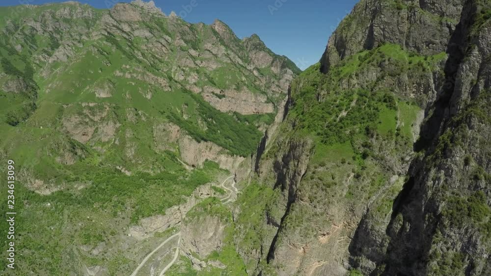 Caucasus. Genaldon gorge in the area of the Rocky Range. Caucasus. Genaldon gorge in the area of the Rocky Range.