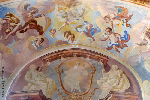 Fresco in the chapel of Saint George in Purga Lepoglavska, Croatia 