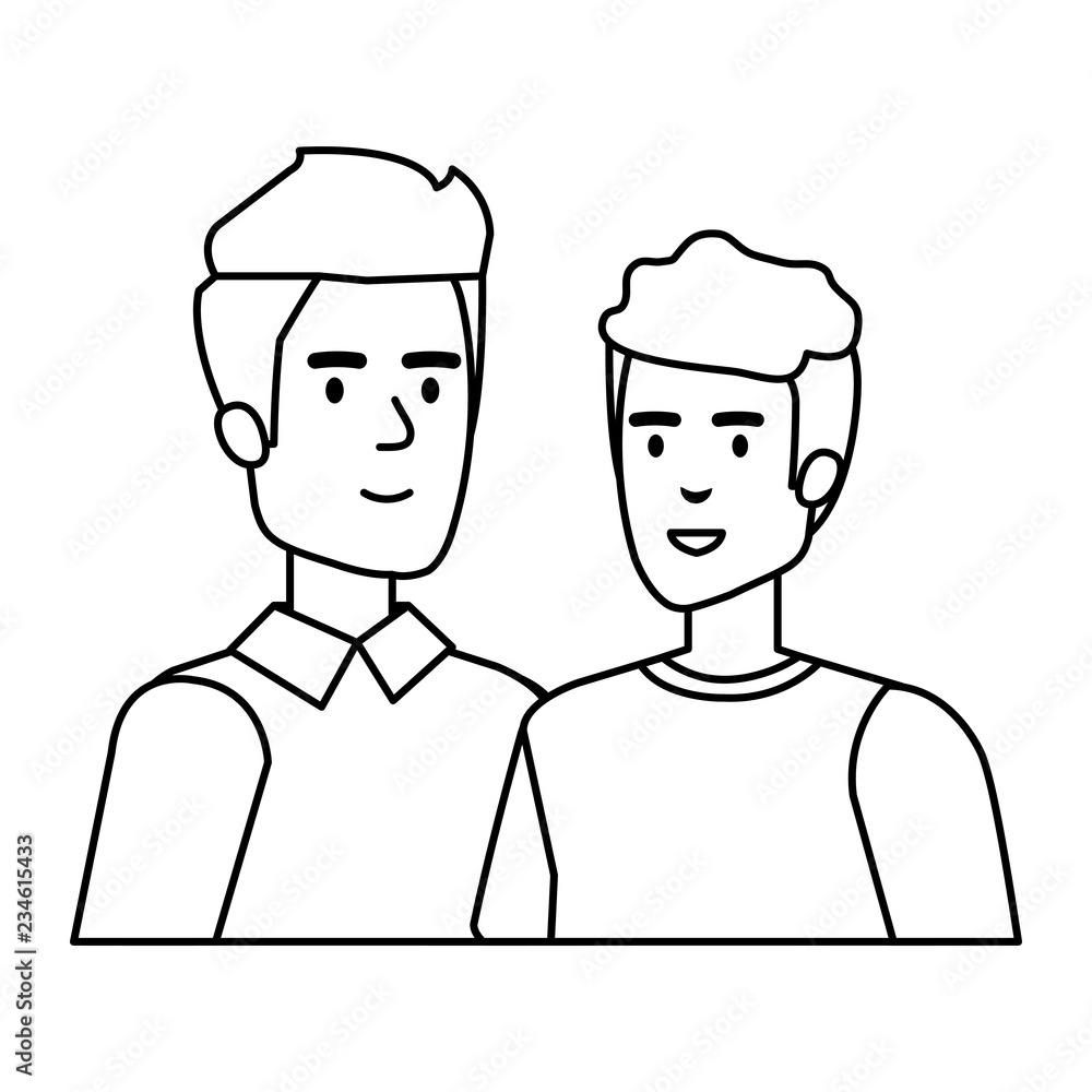 couple of men avatars characters