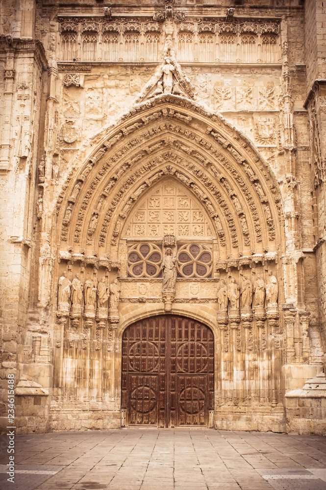 Puerta de la Catedral de Palencia, España Puerta de la Catedral de Palencia, España