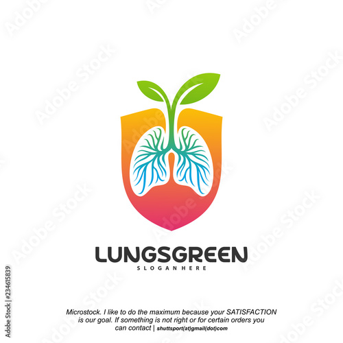 Lung care logo designs vector  Nature Lungs logo concept vector  Lungs Health logo template