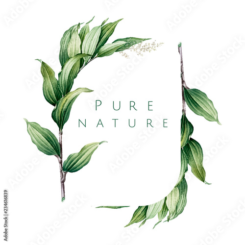 Pure nature logo design vector