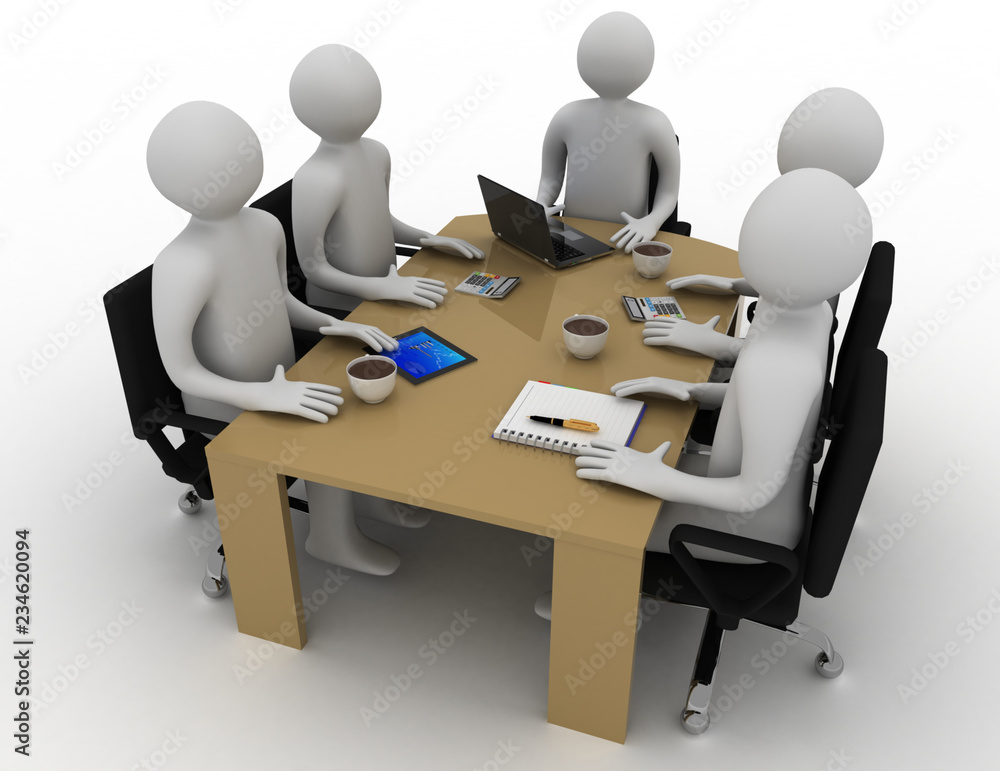 Office meeting room concept . 3d rendered illustration Office meeting room concept . 3d rendered illustration