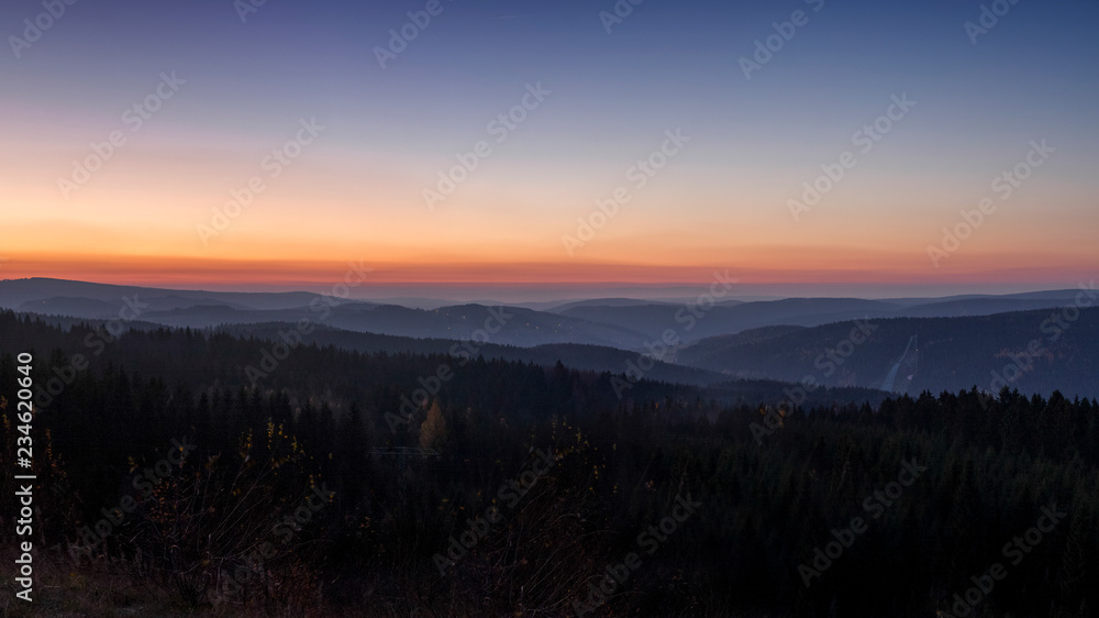 morgendliches Panorama im oberen Vogtland