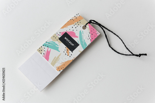 Colorful bookmark tags mockup design photo