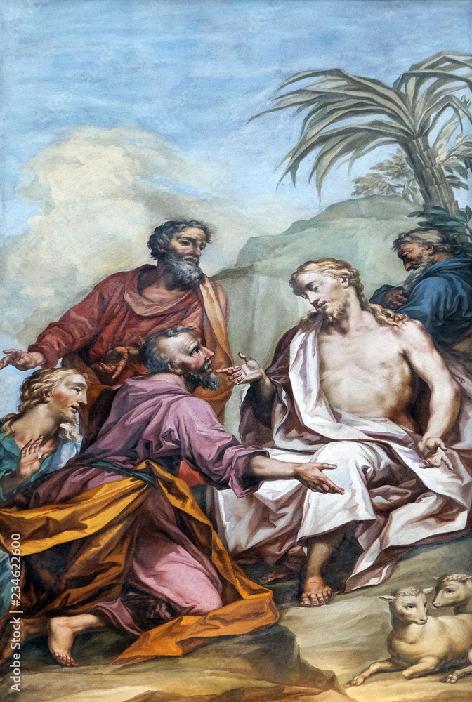 Fresco in the basilica of Saint Andrew in Mantua, Italy 