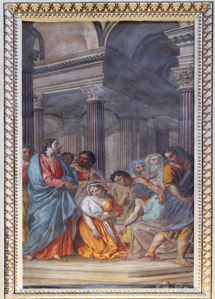 Obraz premium Fresco in the basilica of Saint Andrew in Mantua, Italy