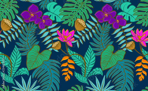 Night Jungle Vector tile