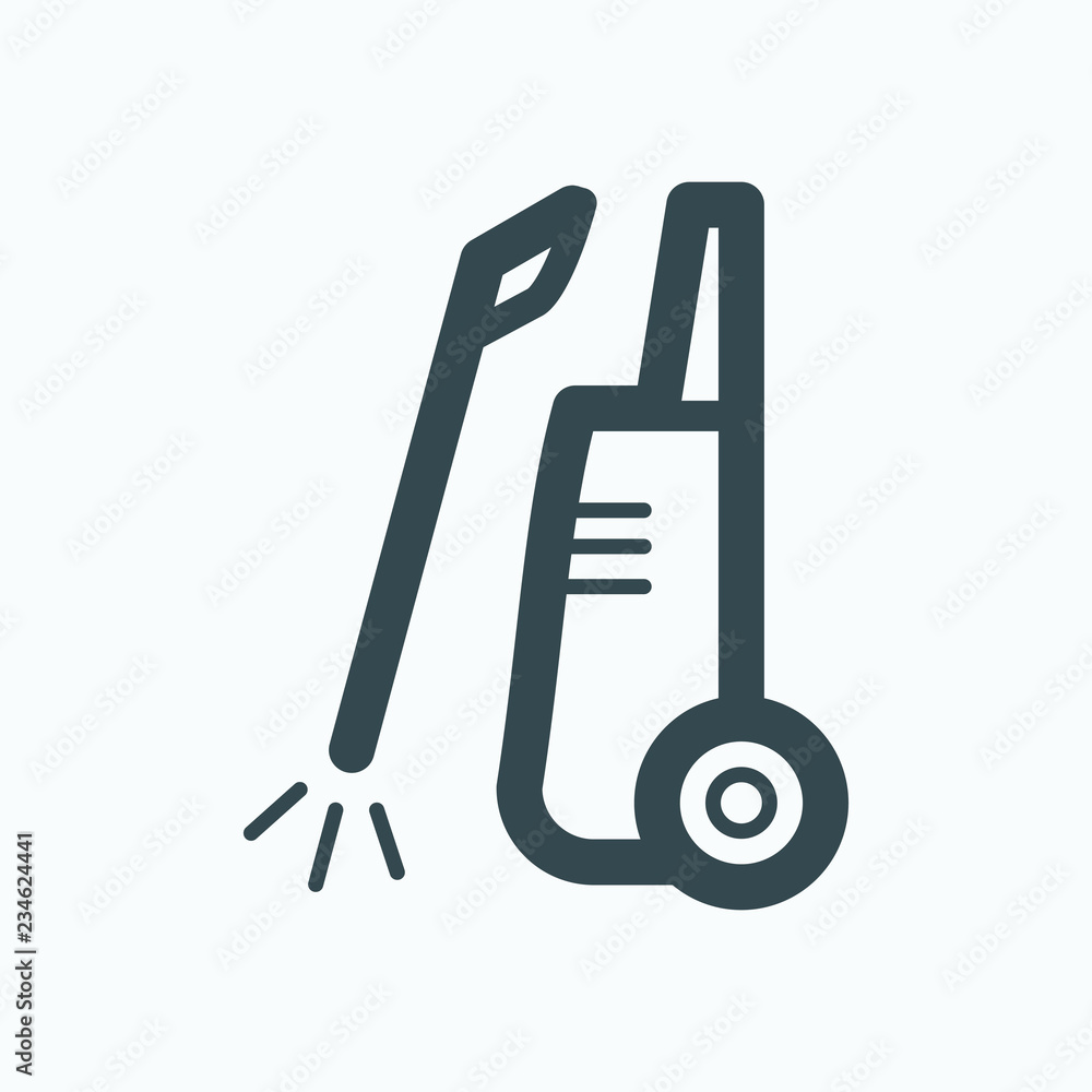 High pressure icon. High pressure washer power cleaner vector icon High pressure icon. High pressure washer power cleaner vector icon