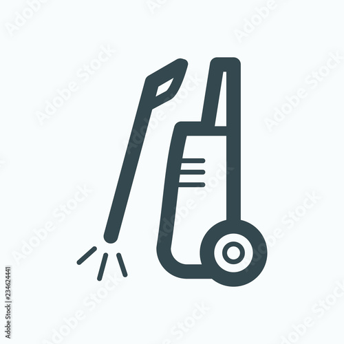 High pressure icon. High pressure washer power cleaner vector icon