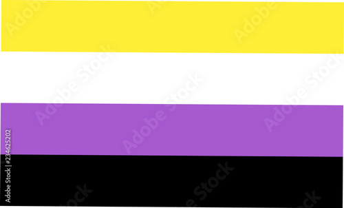 Non-binary pride flag - one of the sexual minority of LGBT community photo