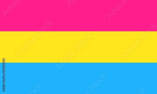 Pansexual pride flag - one of a communities of LGBT sexual minority