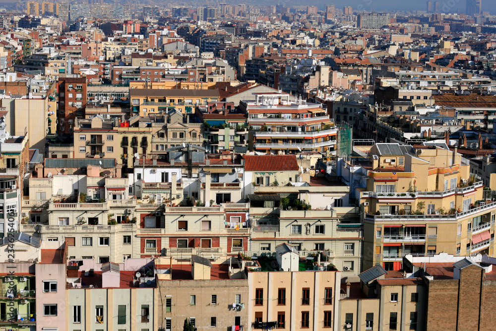 Cityscape of Barcelona, Spain