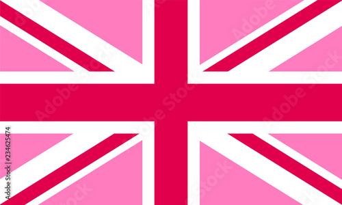 Pink Jack flag - LGBT pride community flag of Great Britain.