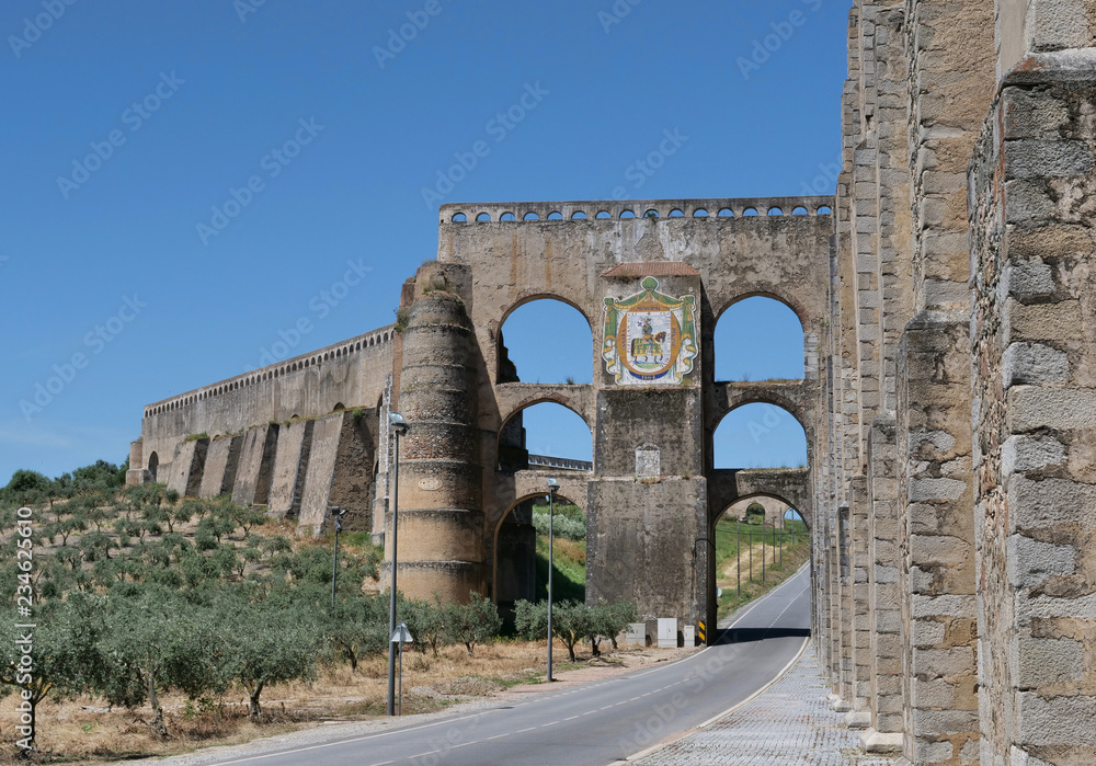 Medieval aquaduct in Elvas Portugal