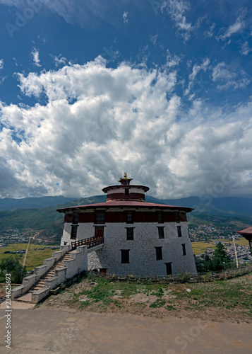 Rinpung Dzong that serves as a national museum in Paro, Bhutan. photo