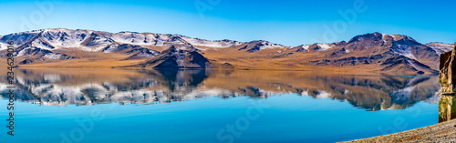 Panoramic view of beautiful Lake Tolbo in autumn