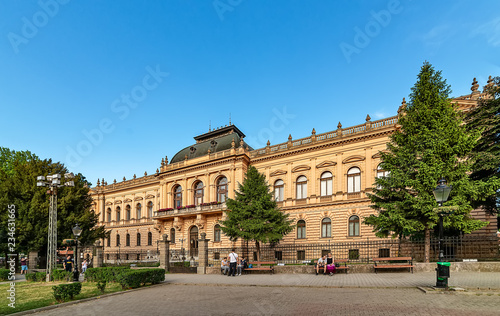 фотографія Sremski Karlovci, Serbia - May 2, 2018: Patriarch's Palace (Bishop Palace) in Sremski Karlovci, beautiful baroque structure, Serbian Orthodox building