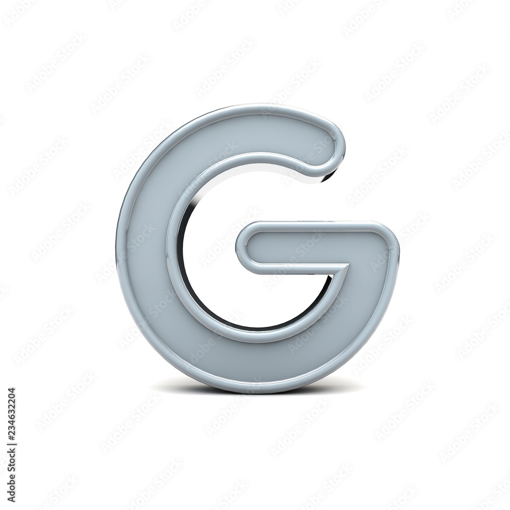 Letter G beveled capital letter. 3D Rendering Letter G beveled capital letter. 3D Rendering