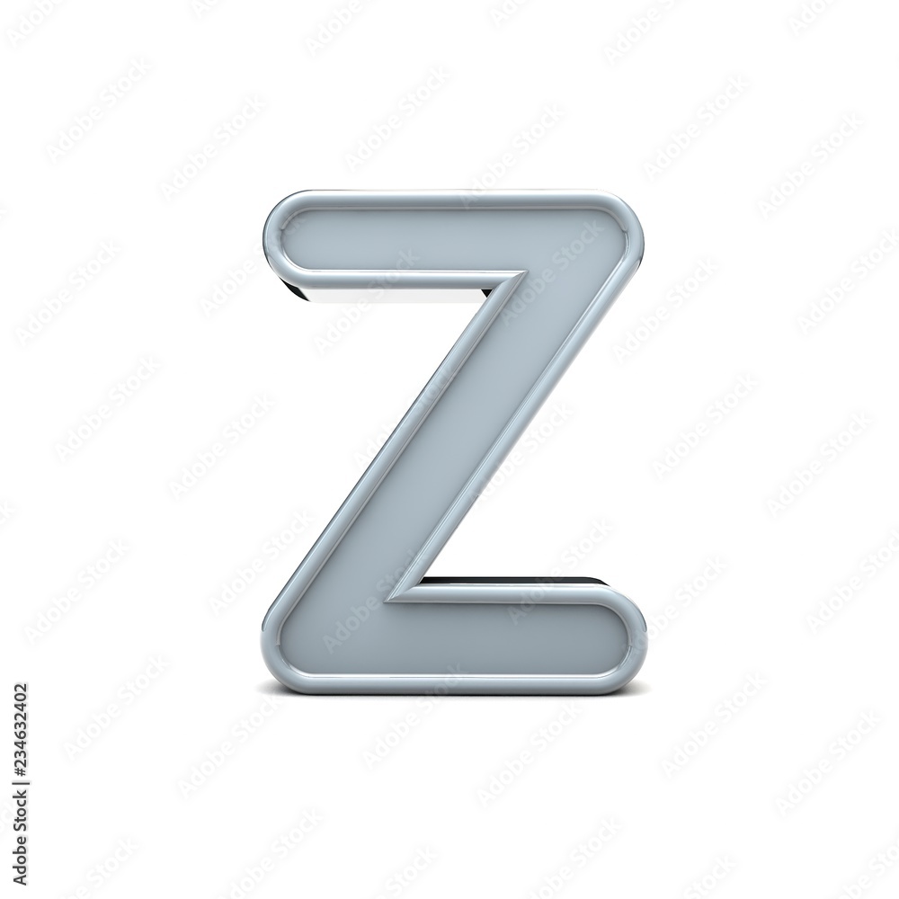 Letter Z beveled capital letter. 3D Rendering Letter Z beveled capital letter. 3D Rendering