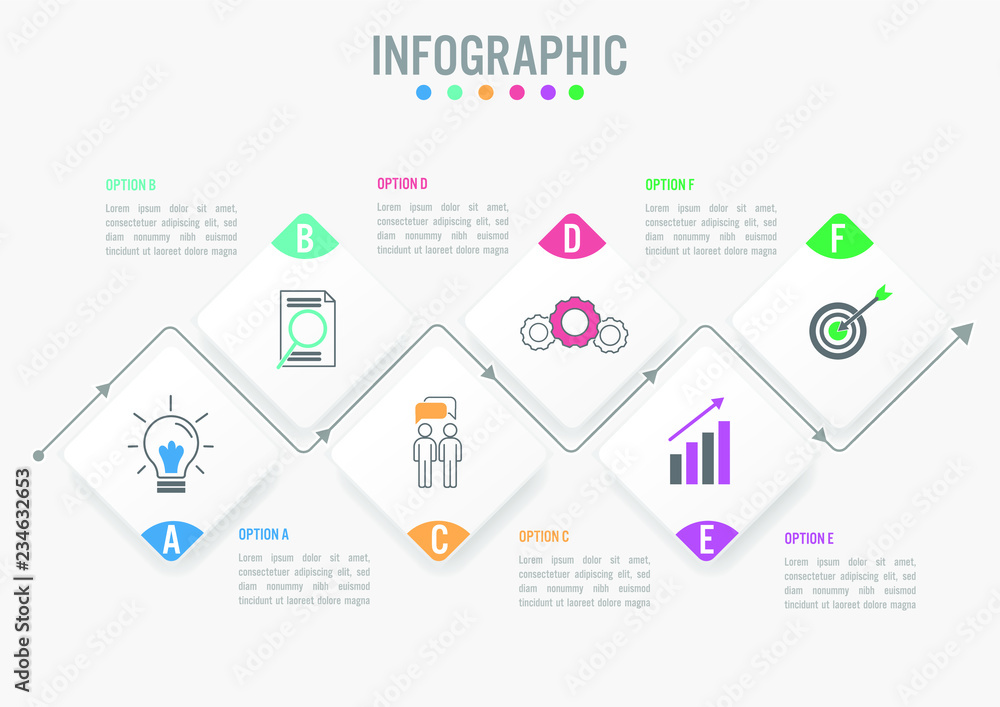 Business infographic template with rectangular shape options, Abstract elements diagram or processes and business flat icon, Vector business template for presentation. Business infographic template with rectangular shape options, Abstract elements diagram or processes and business flat icon, Vector business template for presentation.