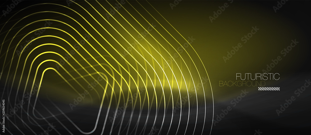 Dark black abstract background with neon colors and lines Dark black abstract background with neon colors and lines