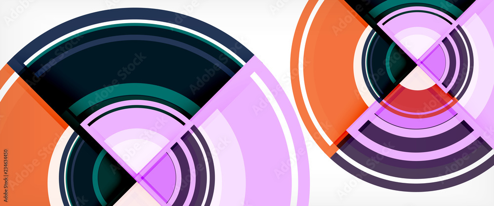 Obraz premium Multicolored round shapes abstract background