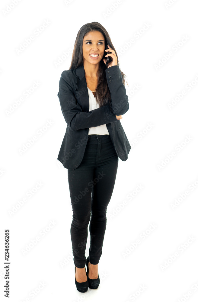 Full body portrait of happy excited beautiful businesswoman Full body portrait of happy excited beautiful businesswoman