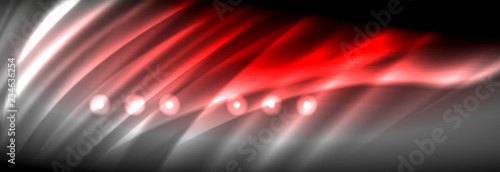 Liquid neon flowing waves, glowing light lines background