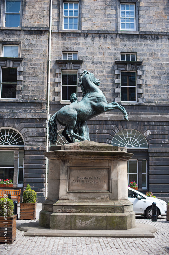 statue of Modello in Edinburgh Scotland