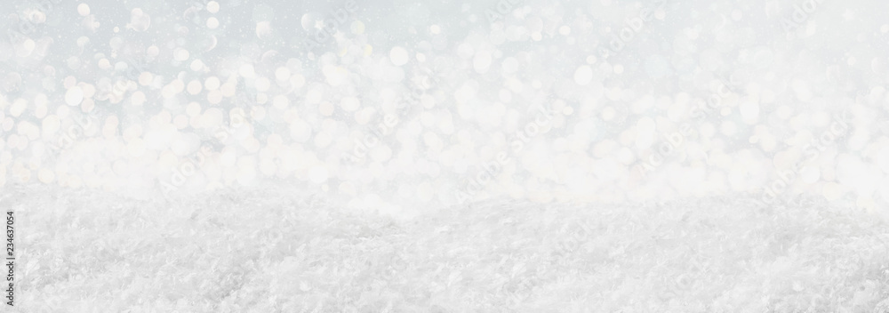 Obraz premium blau graue schneelandschaft 