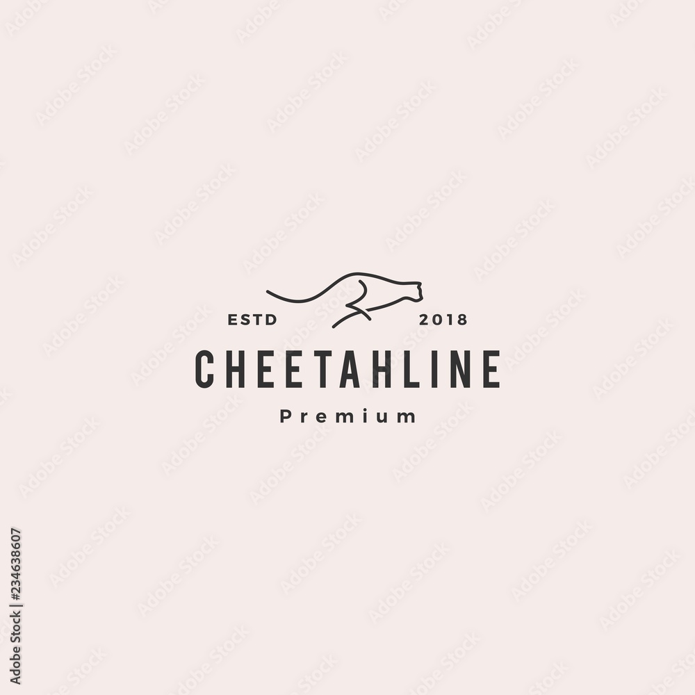 Fototapeta premium cheetah logo vector illustration