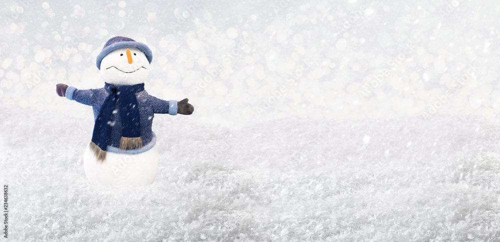 Obraz premium wintertime snowman