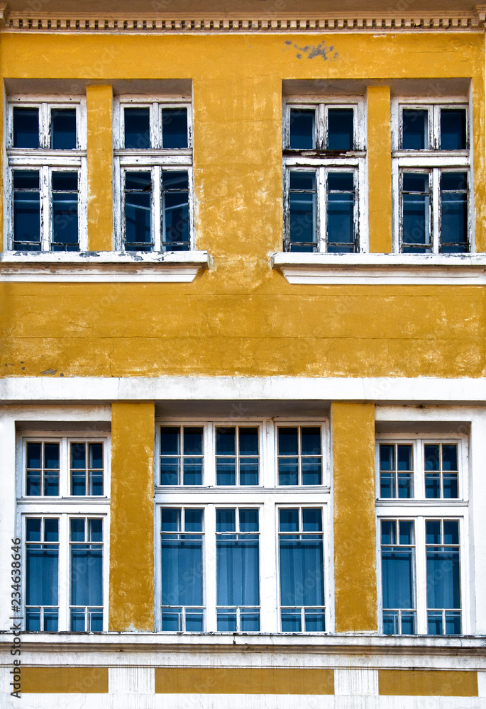 large window in the old building