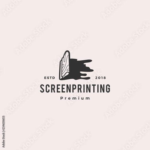 silk screen printing vector logo template