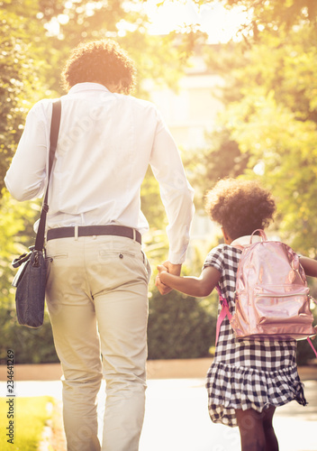Morning begins with new obligations at school and at work.