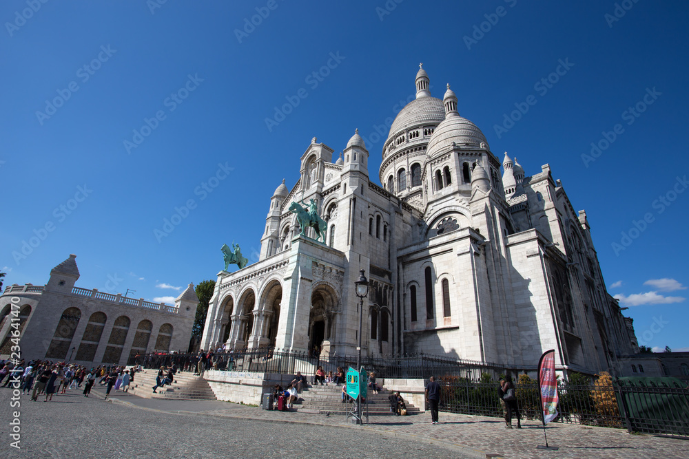 PARIS, FRANCE, SEPTEMBER 7, 2018 - Sacre-Coeur Basilique in Montmartre Paris, France