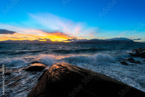 storm in the Norwegian sea.Tromso.Norway