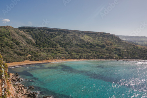 Golden beach Malta, famous tourist destination