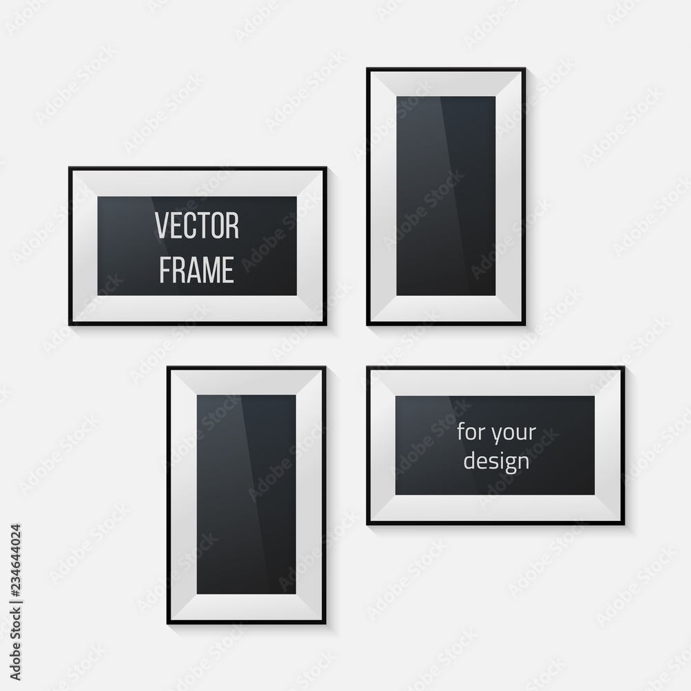 Set of picture frames. Vector illustration Set of picture frames. Vector illustration