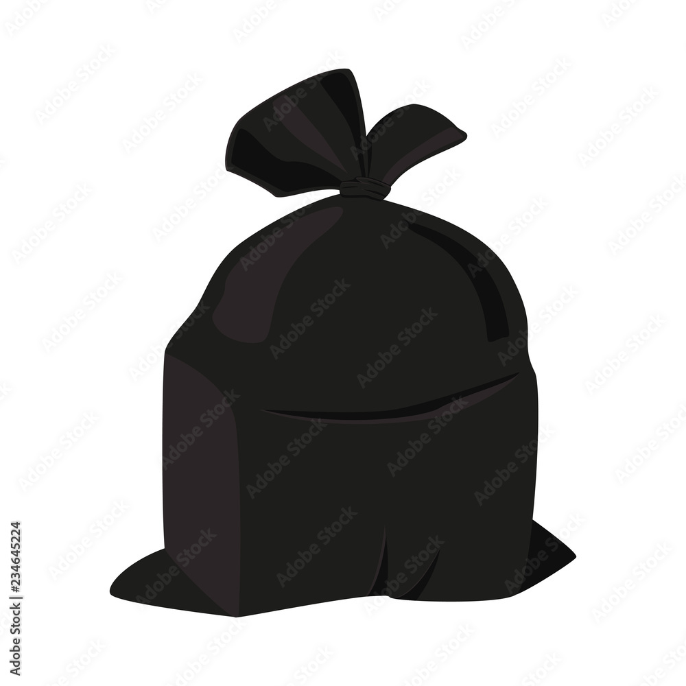 Cartoon full trash bag Stock Vector Adobe Stock
