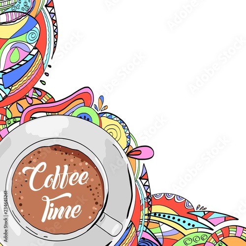 Coffee background for coffee shop menu, poster.