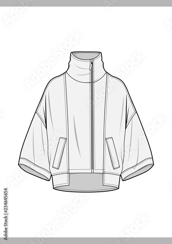 OUTER Fashion technical drawings flat Sketches vector template