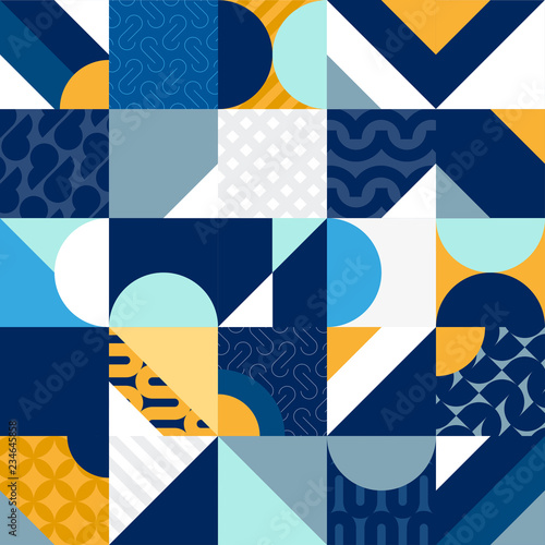 Geometric patten of  primitive shapes.