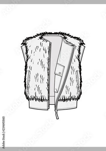 OUTER Fashion technical drawings flat Sketches vector template