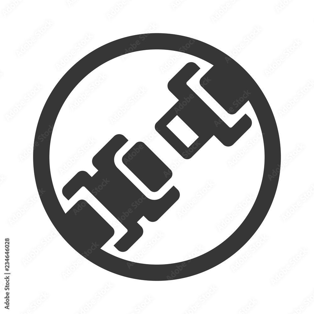 Seat Belt Icon on White Background. Vector Seat Belt Icon on White Background. Vector
