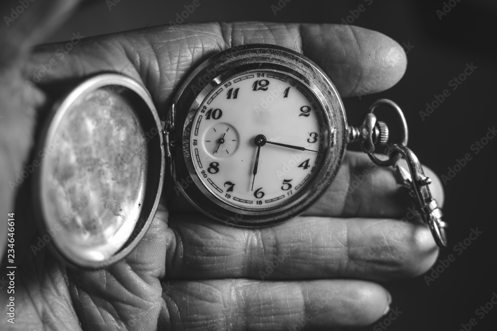Pocket watch black and white store