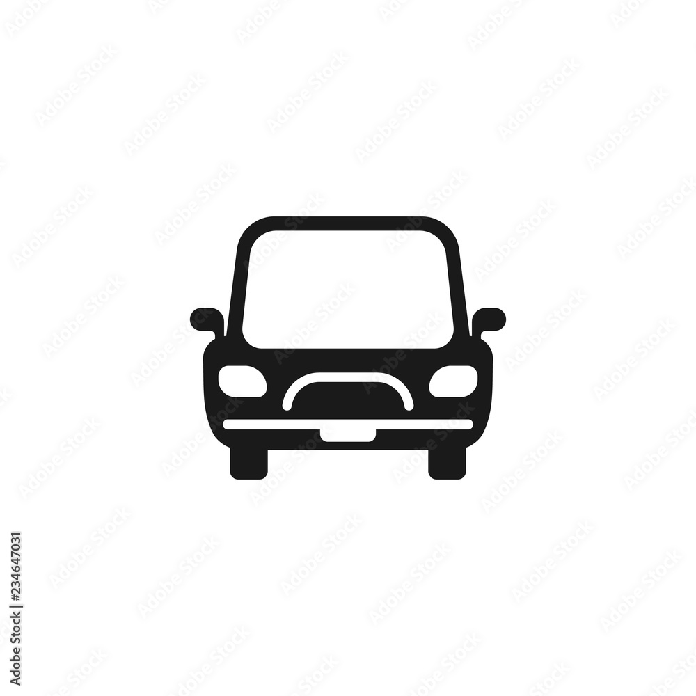 Car icon vector. Simple black car vector