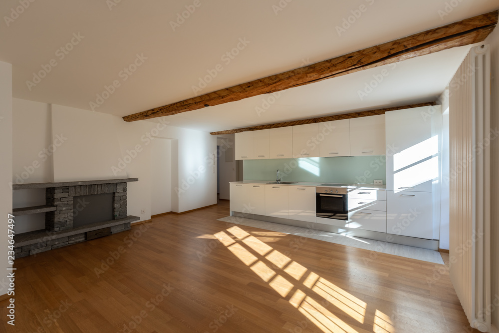 Fototapeta premium Empty new kitchen